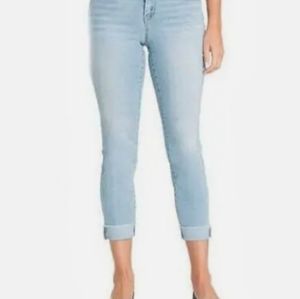 Jessica Simpson Relaxed Skinny Crop Rolled Cuff Jeans Pants Size 6